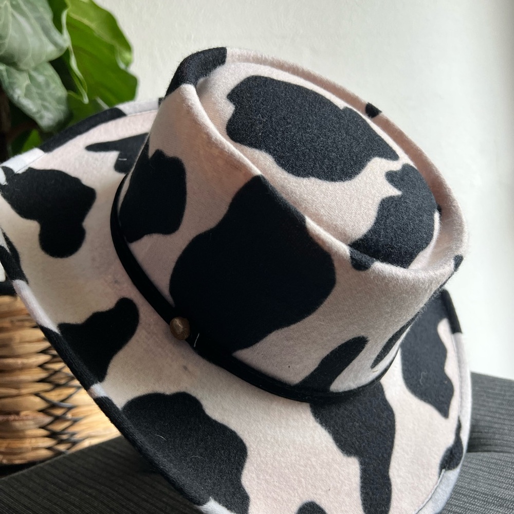 Summit hat co cow print hat